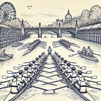 Gemini Boat Race on the River Thames in London