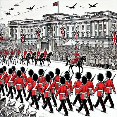 Trooping the Colour at Horse Guards Parade in London