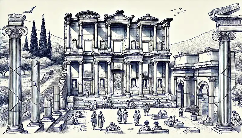 Hadrian’s Library in Athens, Greece