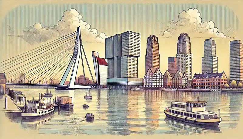Rotterdam Netherlands skyline