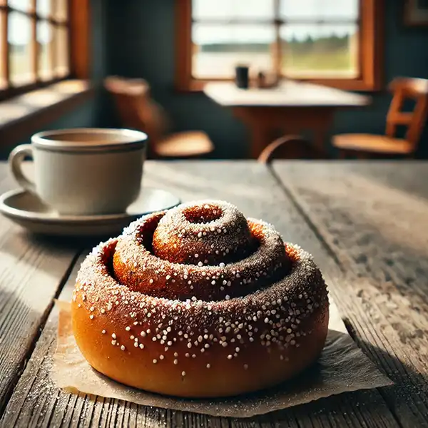 Finnish cinnamon bun (korvapuusti)