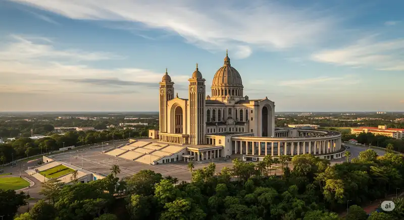 The Basilica of Our Lady of Peace in Yamoussoukro.
