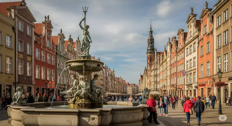 Gdańsk Long Market in Pomerania