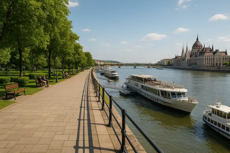 Danube riverside promenade in Silistra