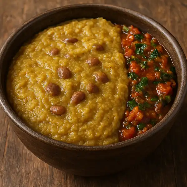A serving of Sishwala porridge from Eswatini.