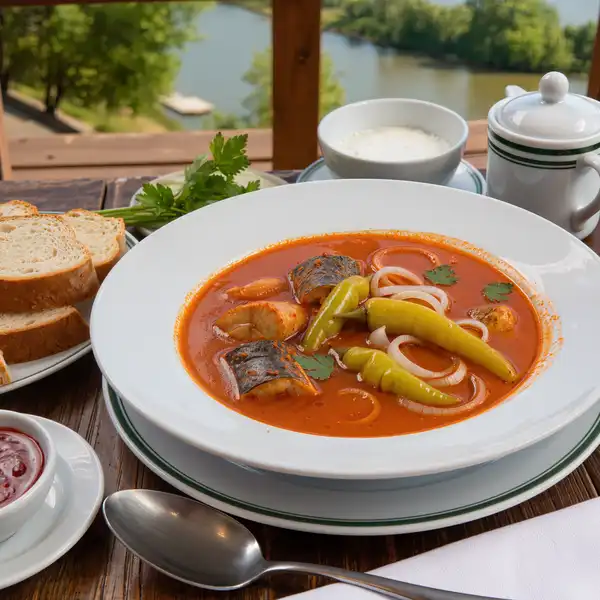 Dunai halászlé close-up